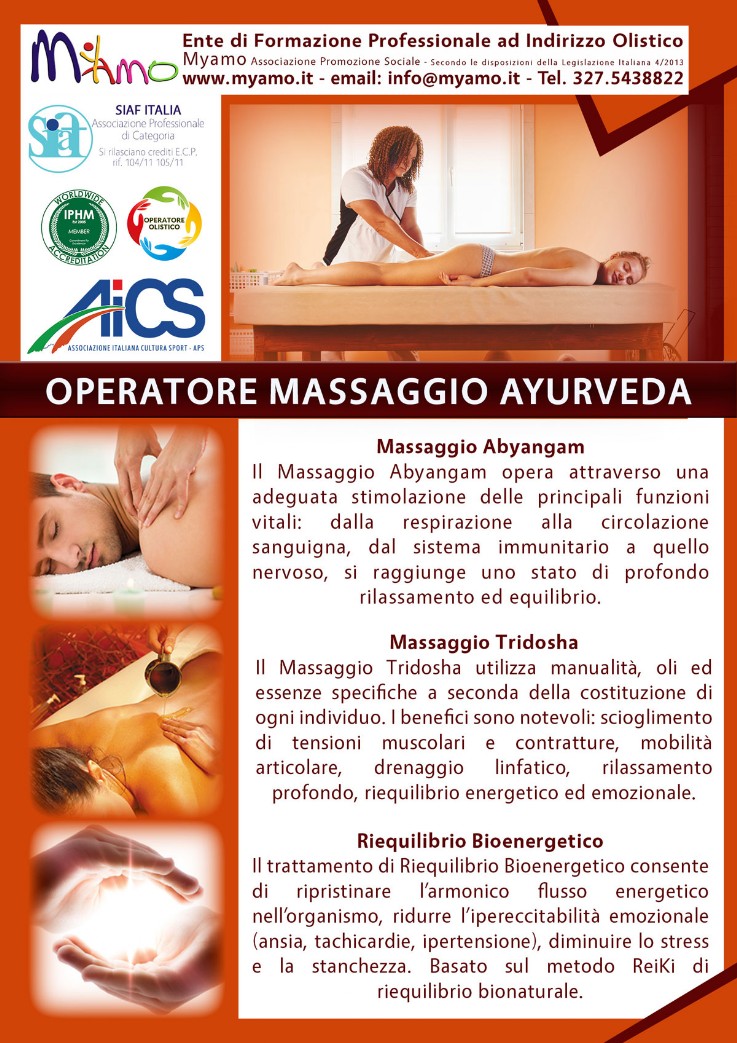 Operatore Massaggio Ayurveda Myamo